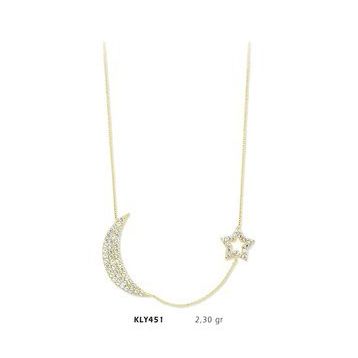 Harem Altın KLY451 14 Ayar Altın Ay Yıldız Kolye