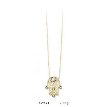 Harem Altın KLY494 14 Ayar Altın Fatma Eli Kolye
