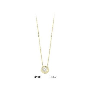 Harem Altın KLY501 14 Ayar Altın Tektaş Kolye