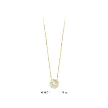 Harem Altın KLY501 14 Ayar Altın Tektaş Kolye