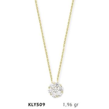 Harem Altın KLY509 14 Ayar Altın Tektaş Kolye