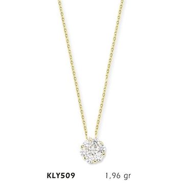 Harem Altın KLY509 14 Ayar Altın Tektaş Kolye