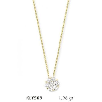 Harem Altın KLY509 14 Ayar Altın Tektaş Kolye