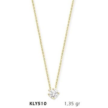 Harem Altın KLY510 14 Ayar Altın Tektaş Kolye