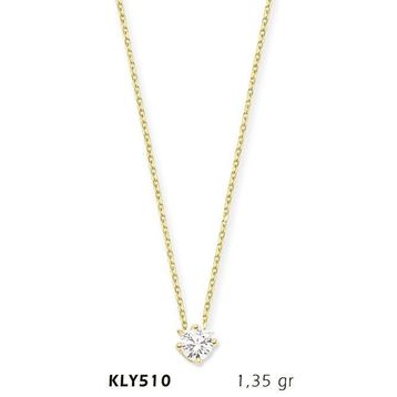 Harem Altın KLY510 14 Ayar Altın Tektaş Kolye