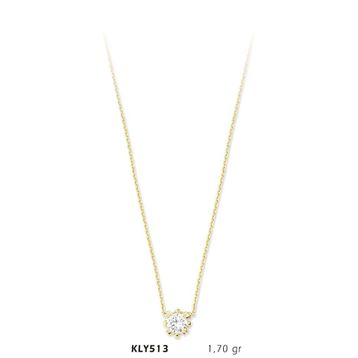 Harem Altın KLY513 14 Ayar Altın Tektaş Kolye