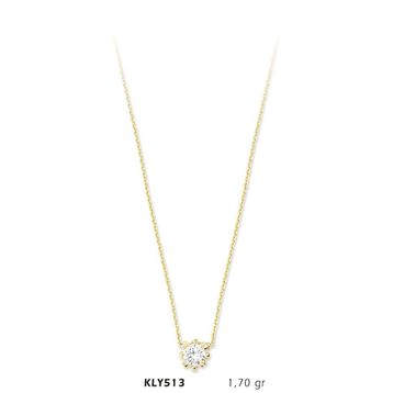 Harem Altın KLY513 14 Ayar Altın Tektaş Kolye