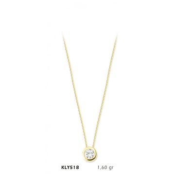 Harem Altın KLY518 14 Ayar Altın Tektaş Kolye