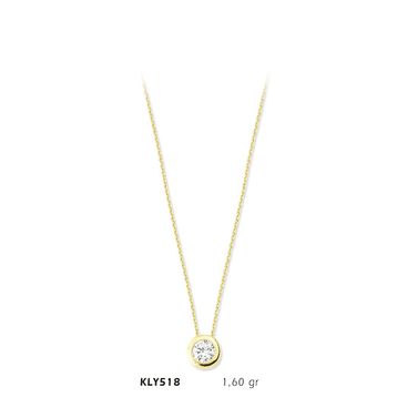Harem Altın KLY518 14 Ayar Altın Tektaş Kolye