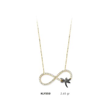 Harem Altın KLY550 14 Ayar Altın Yusufçuk Sonsuzluk Kolye