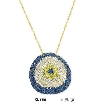 Harem Altın KLY56 14 Ayar Altın Nazar Boncuğu Kolye