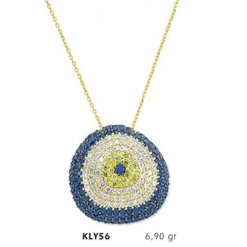Harem Altın KLY56 14 Ayar Altın Nazar Boncuğu Kolye