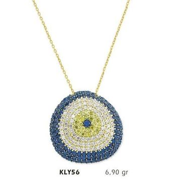 Harem Altın KLY56 14 Ayar Altın Nazar Boncuğu Kolye