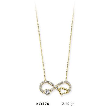 Harem Altın KLY576 14 Ayar Altın Sonsuzluk Kolye