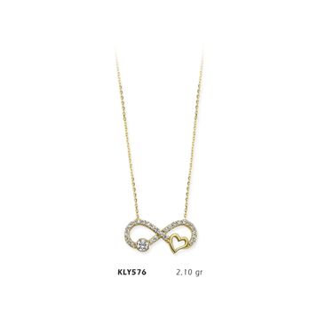 Harem Altın KLY576 14 Ayar Altın Sonsuzluk Kolye