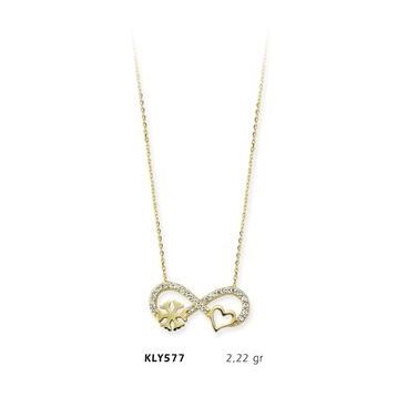 Harem Altın KLY577 14 Ayar Altın Sonsuzluk Kolye