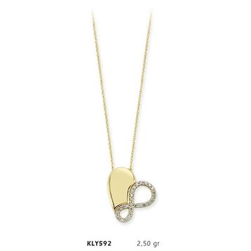 Harem Altın KLY592 14 Ayar Kalp Sonsuzluk Altın Kolye