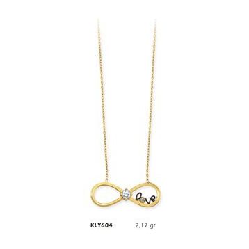 Harem Altın KLY604 14 Ayar Altın Love Sonsuzluk Kolye