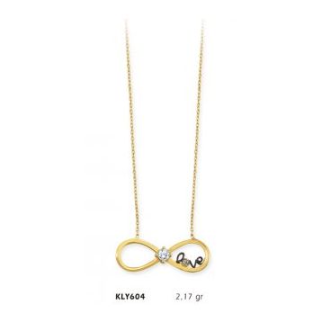Harem Altın KLY604 14 Ayar Altın Love Sonsuzluk Kolye
