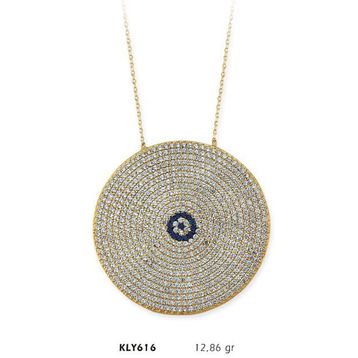 Harem Altın KLY616 14 Ayar Altın Nazar Boncuğu Kolye
