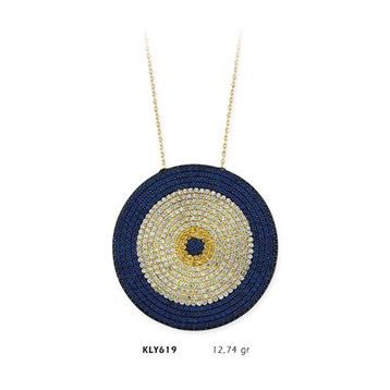 Harem Altın KLY619 14 Ayar Altın Nazar Boncuğu Kolye