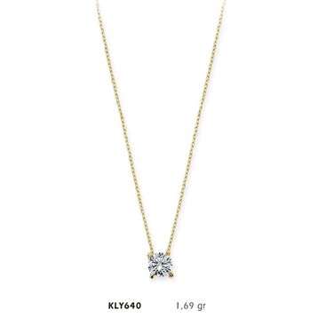 Harem Altın KLY640 14 Ayar Tektaş Altın Kolye
