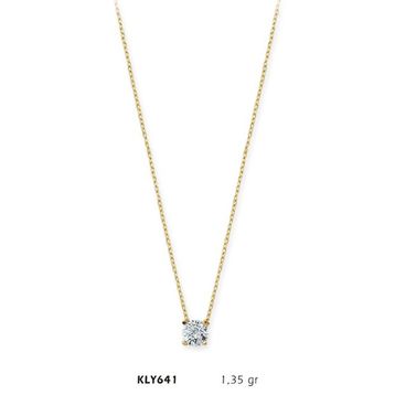 Harem Altın KLY641 14 Ayar Altın Tektaş Kolye