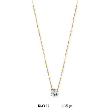Harem Altın KLY641 14 Ayar Altın Tektaş Kolye