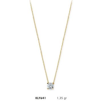 Harem Altın KLY641 14 Ayar Altın Tektaş Kolye