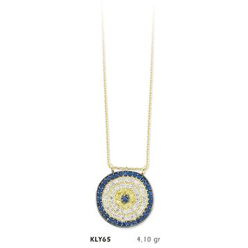 Harem Altın KLY65 14 Ayar Nazar Boncuğu Altın Kolye