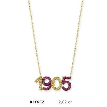 Harem Altın KLY652 14 Ayar Altın 1905 Yazılı Kolye