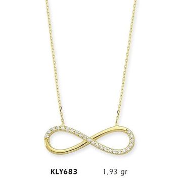 Harem Altın KLY683 14 Ayar Altın Sonsuzluk Kolye