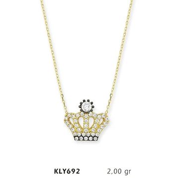 Harem Altın KLY692 14 Ayar Altın Kral Tacı Kolye