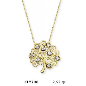 Harem Altın KLY708 14 Ayar Altın Hayat Ağacı Kolye