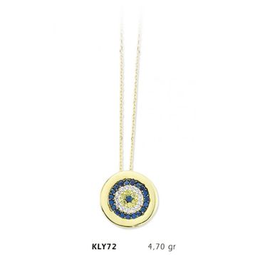 Harem Altın KLY72 14 Ayar Altın Nazar Boncuğu Kolye