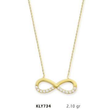 Harem Altın KLY734 14 Ayar Altın Sonsuzluk Kolye