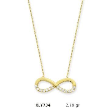 Harem Altın KLY734 14 Ayar Altın Sonsuzluk Kolye