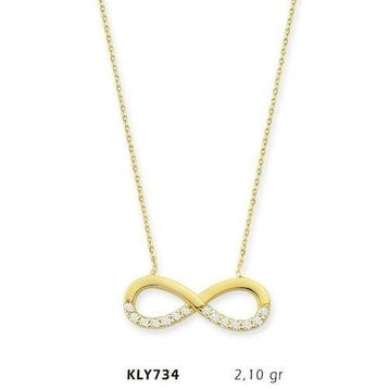 Harem Altın KLY734 14 Ayar Altın Sonsuzluk Kolye