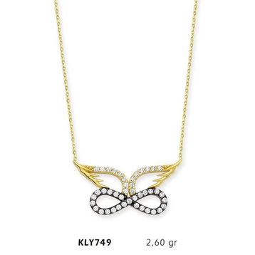 Harem Altın KLY749 14 Ayar Altın Melek Kanadı Sonsuzluk Kolye
