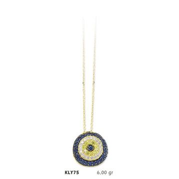 Harem Altın KLY75 14 Ayar Altın Nazar Boncuğu Kolye