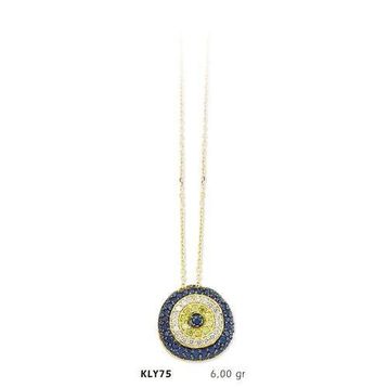 Harem Altın KLY75 14 Ayar Altın Nazar Boncuğu Kolye