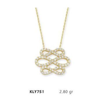 Harem Altın KLY751 14 Ayar Altın Sonsuzluk Kolye