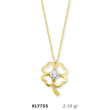 Harem Altın KLY755 14 Ayar Altın Yonca Kolye