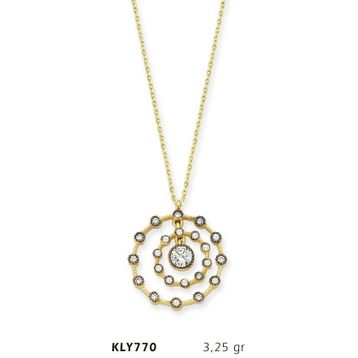 Harem Altın KLY770 14 Ayar Taşlı Çember Altın Kolye