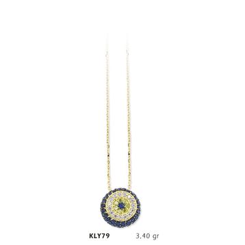 Harem Altın KLY79 14 Ayar Altın Nazar Boncuğu Kolye