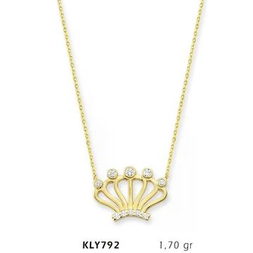 Harem Altın KLY792 14 Ayar Kral Tacı Altın Kolye