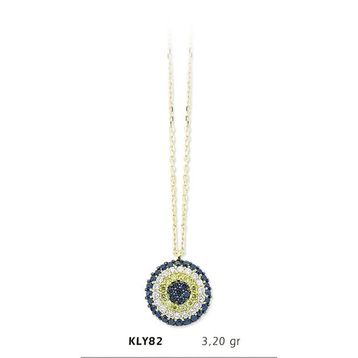 Harem Altın KLY82 14 Ayar Altın Nazar Boncuğu Kolye