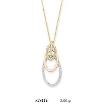 Harem Altın KLY836 14 Ayar Altın Oval Kolye