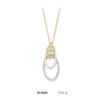 Harem Altın KLY836 14 Ayar Altın Oval Kolye