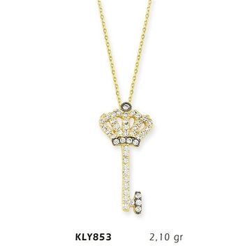 Harem Altın KLY853 14 Ayar Kral Taçlı Anahtar Altın Kolye